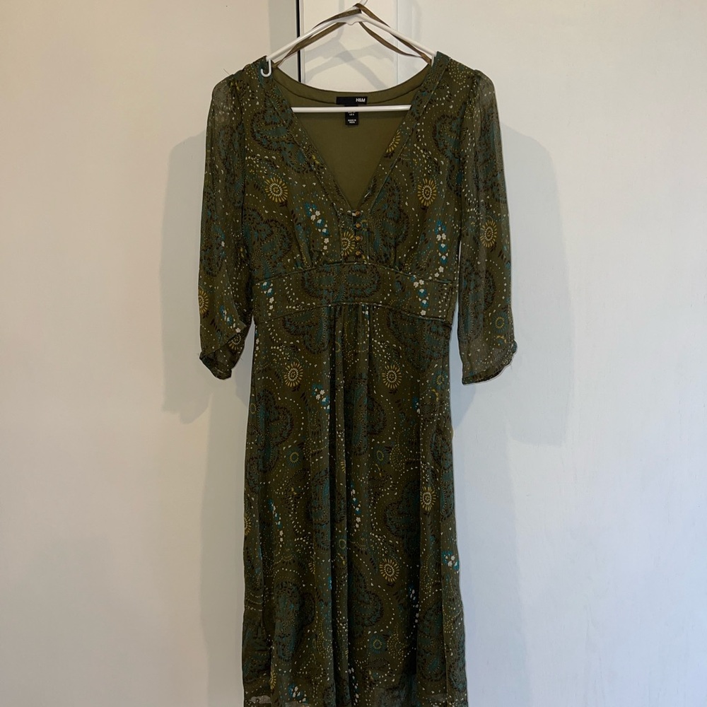 Elegant Green Maxi Dress